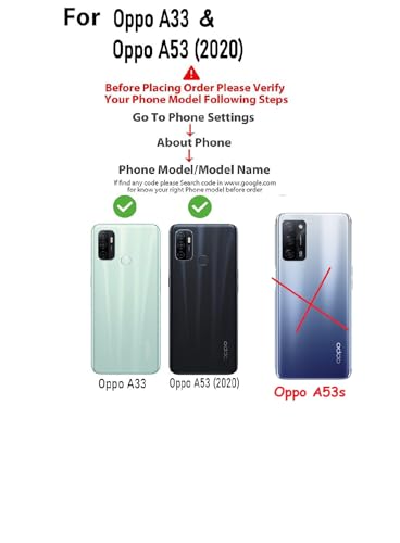 Image of Bintage Mac Safe Design Hard Slim Back Case | Soft Border Camera Protect | Dual PU Leather Finish Back Cover Compatible for Oppo A33 (4G) 2020 - White & Black