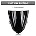 Windshield Windscreen Wind Deflector Screen Double Bubble for Ninja ZX10R ZX1000E ZX1000F 2008-2010 and for ZX6R ZX600R ZX636 ZX636E ZX636F 2009-2023 Black