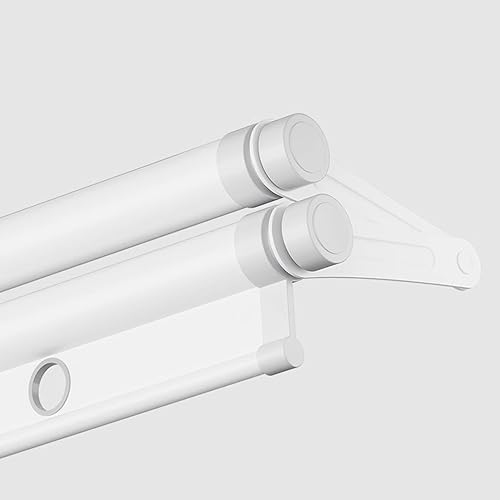 Ceiling Drying Rack White Lifting Clothes Hanger Balcony Double Pole Clothes Hanger Top Mounted Hand Operated Household Automatic Clothes Hanger for Balcony, Bathroom to,