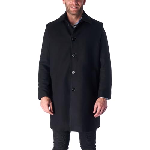 Alpine Swiss Orson Mens Wool Blend Car Coat Tailored Long Topcoat for Men Single Breasted Overcoat Winter Jacket Walking Coat4