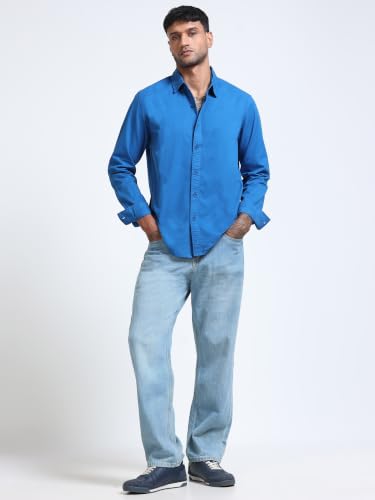 Image of StitchX Men's Full Sleeve Core Essentials Twill Over-Dyed Shirt XS-2XL