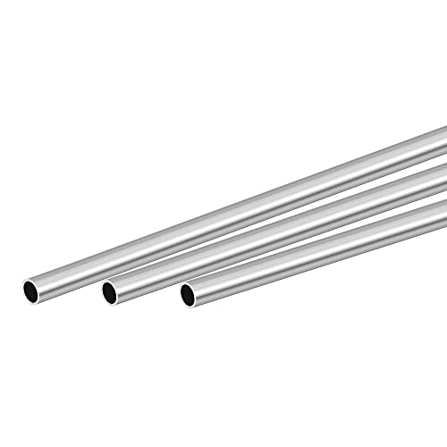 sourcing map 3 Stück 6063 Aluminium Rohr 5mm Außendurchmesser Rund Alurohr 4mm Innendurchmesser Aluminium Rundrohr 300mm Länge Hohlrohr Aluminium Gerade Rohr Aluminiumrohre Aluprofil Rohre