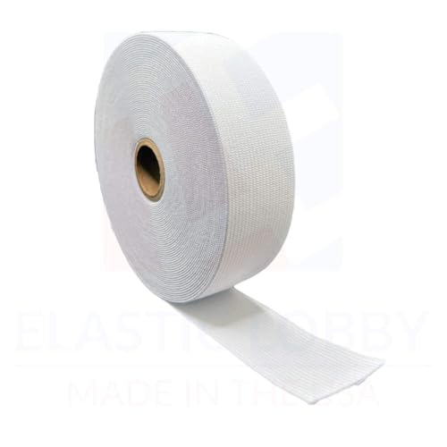 1.5 (38mm) White Knitted Elastic - US Made 5 Yards