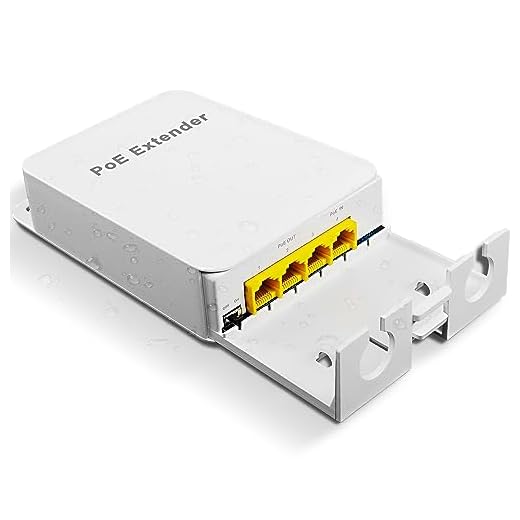 MEIRIYFA Gigabit PoE Extender Outdoor 4 Ports PoE Switch IEEE 802.3 af/at PoE Repeater, 1000Mbps 1 PoE in 3 PoE Out Waterproof 30W 100m of Power and Data for PoE Injector and Security Camera