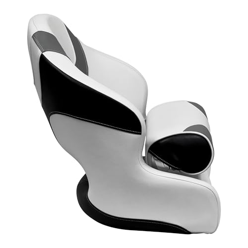 Wise 3315-1782 Baja Series Bucket Seat with Bolster, Brite White/Grey/Black
