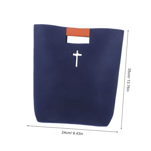Religious Bible Tote Bag Felt Handbag for Shopping Bible Carrying Case for Occasions2