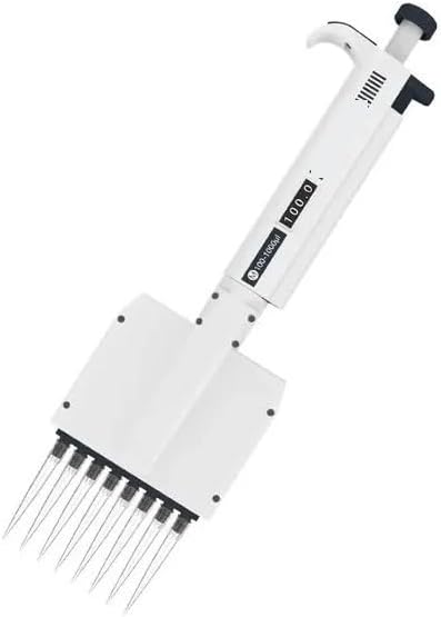 8 Channels Pipette 12 Channels Multichannel Pipette Lab Manual Digital Adjustable Micropipette(8 Channels 0.5-10ul)