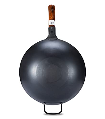 Wok de hierro hecho a mano 34cm negro miniatura 5