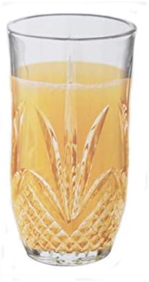Hiball Tumblers Crystal Effect Glasses Cocktail Water 280ml Set Of 6 Glass Long Highball Glasses Gin & Tonic Juice Drinking Tumblers Lead Free