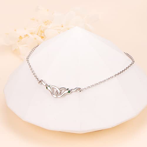 Anklets For Women S925 Sterling Silver Snake Anklet Bracelet Adjustable For Girls Dainty Beach Snake Foot Chain Jewelry Summer Gift For Birthday Gifts (Snake Anklet) #TOP2