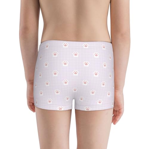 Boys' Cotton Boxer Brief Soft Underwear-Kawaii Cat Paw3