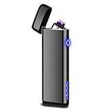 【Seguro y simple】: adopta un diseño de arco electrónico doble, ultra silencioso, fuerte viento y efecto a prueba de viento sin llama, no es fácil de soplar, cada vez que se presiona el botón, se inicia sin problemas, y la carga completa (2 horas) puede durar aproximadamente una semana o 200 cigarrillos;