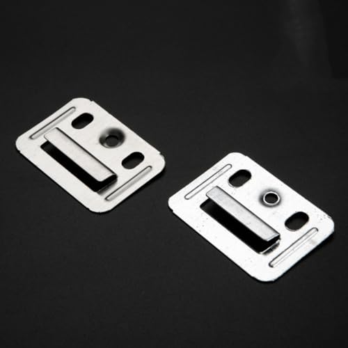 Image of UKCOCO 100pcs Wall Panel Buckle Replacement Stainless Steel Furniture Clamp for Easy Installation and Sturdy Fasteners Smooth Edges for Use for Home Decor and Furniture Assembly