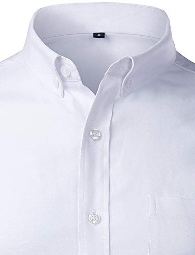 ZEROYAA Men's Hipster Casual Slim Fit Long Sleeve Button Down Oxford Shirts with Chest Pocket3