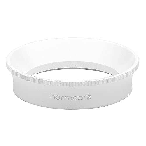 Normcore 51mm Magnetic Dosing Funnel, Espresso Dosing Ring, 18mm Anodized Aluminum with 8 Neodymium Magnets Compatible with 51mm Delonghi Portafilter, Non-stick coating White