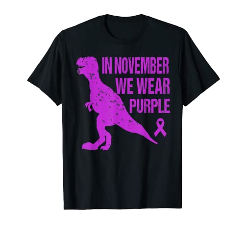 In November We Wear Purple Pancreatic Cancer Awareness Kids T-Shirt