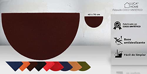 LucaHome, Synthetic Coconut Doormat, 40 x 70 cm, Semi-Moon Brown with Non-Slip Base, Smooth Coconut Doormat - Image 2