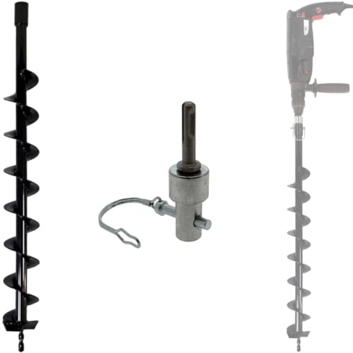 GT Market Mèche de tarière Ø 80 mm avec Adaptateur pour perceuse et perforateur SDS-Plus