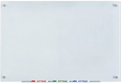 Audio-Visual Direct White Glass Dry-Erase Board Set - 3' X 2' - Includes Hardware & Marker Tray (Non-Magnetic) #TOP9