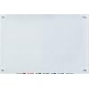 Audio-Visual Direct White Glass Dry-Erase Board Set - 3' x 2' - Includes Hardware & Marker Tray (Non-Magnetic)