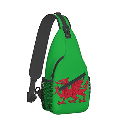 Mochila bandolera unisex con bandera galesa miniatura 3