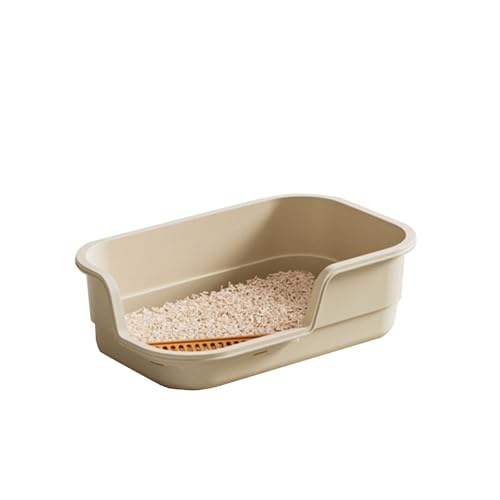 Generisch 2026 Extra große Haustiertoilette mit hohen Seitenwänden halbgeschlossen für Katzen Hunde...