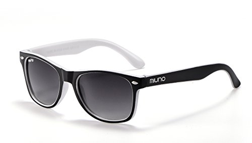 Miuno® 2688 Lunettes de soleil pour enfant avec étui Lunettes de soleil pour fille et garçon - Gris - Taille unique Cover