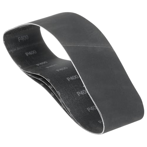 Kozelo Sanding Belts 4 x 36 Inch 400 Grit Silicon Carbide Abrasive 3 Pcs