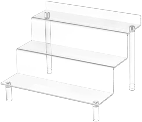 Grarry Acrylic Risers Display Shelf, 9” Perfume Organizer Stand, Acrylic Riser for Display Compatible with Funko POP Shelf, Acrylic Display Stands for Cupcake Stand Cologne Organizer Perfume Holder