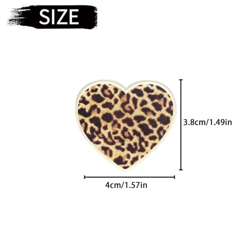 Image of 4 Pcs Leopard Print Heart Car Air Fresheners Vent Clips Long Lasting Car Diffuser Vent Clip Interior Decor Charm Decoration Cute Accessories for Women, Auto Accessories, Automotive Air Fresheners