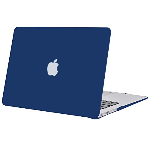 TECOOL Cover compatibile con vecchio MacBook Air 13 Pollici 2010-2017 (A1466 1369), Custodia Rigida Protettiva Sottile in Plastica Superficie Liscia, Blu Navy