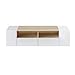 Mueble de Salon, modulo Comedor Tamiko, Acabado Blanco Artik y Roble Canadian,...