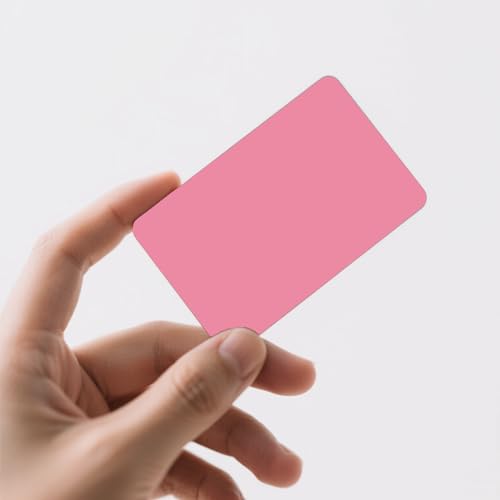 Solid Color Card Skin Sticker for Debit Card, Credit Card, Transportation Card, Key Card, Vinyl Decal 4PCS (Pink)2