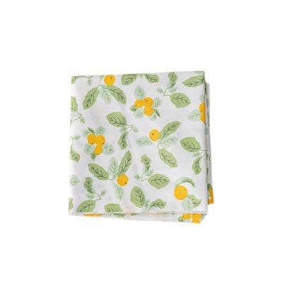 Japan Wrap The Cloth Cotton Line, 70 * 70 cm 4 szt. wielokrotnego użytku ściereczka do pakowania owoców(Yellow Flower)