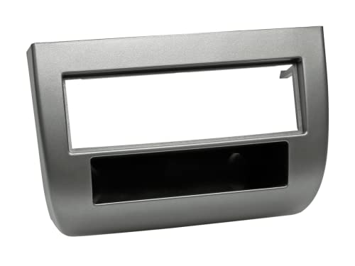 Cadre autoradio 1-DIN anthracite Lancia Ypsilon 2003-2011 avec rangement tableau de bord