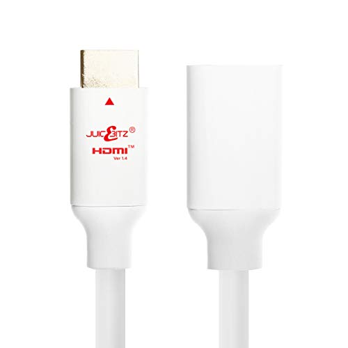 JuicEBitz 4K HDMI Extension Cable 9m, Male to Female High Speed 4k/30fps, 1080p/120fps/144fps. CEC, ARC