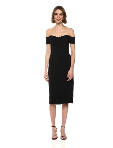 dress the population bailey off the shoulder bodycon dress Dress the Population Bailey Dress - Red