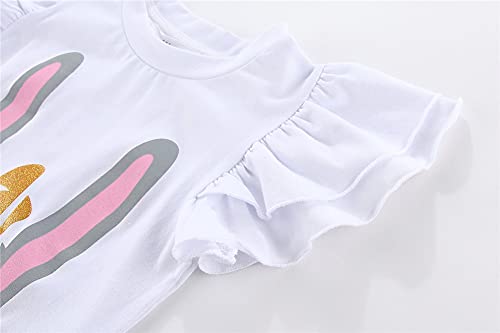 Image of Mud Kingdom Infant Toddler Girls Tulle Skirts Set Outfit T-Shirts Cute Print Casual Summer