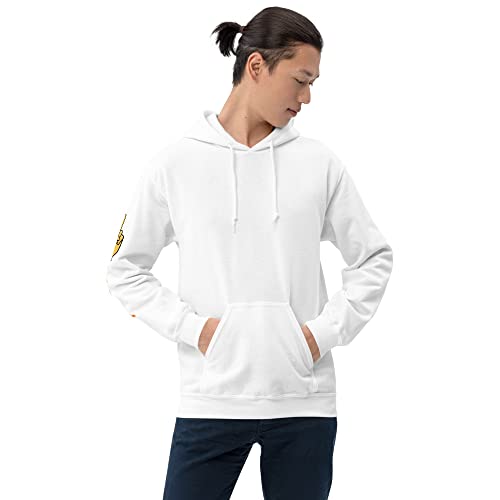 Sweat à capuche coton polyester blanc confortable tendance XXL