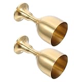 WATIIFUFU Vintage Messing Kelch 2 Stück Mittelalterliches Weinglas für Whisky und Likör Goldfarbener Ritueller Trinkbecher für Hochzeiten und Festlichkeiten
