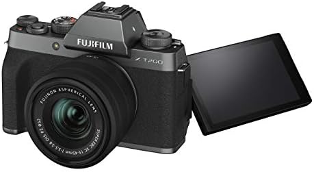 Fujifilm X-T200 Fotocamera Digitale Mirrorless 24MP con Obbiettivo XC15-45mmF3.5-5.6 OIS PZ, Mirino EVF, Schermo LCD Touch da 3,5" Vari-Angle, Filmati 4K, Argento Scuro