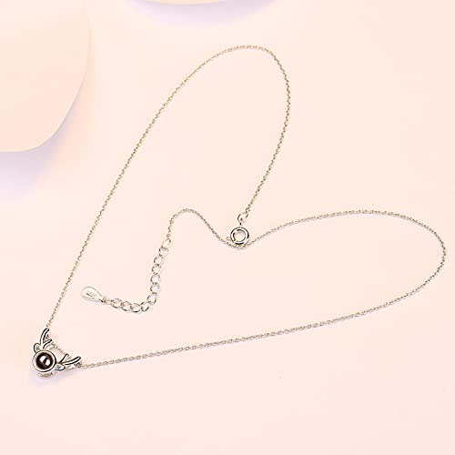 Argent sterling et projection 100 langues pour ce collier unique - 5
