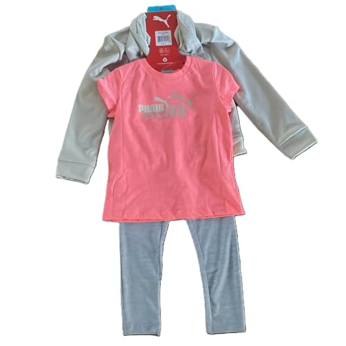 PUMA Kids 3-Piece Athletic Set (US, Numeric, 5, Pink)3