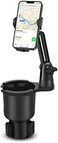 ENPEUR Cup Holder Phone Mount, Car Cup Holder Expander Adapter with Offset Adjustable Base, Cup Holder Phone for Car, Cup Holder Cell Phone Holder Compatible with Cell Phone iPhone 14, Samsung, LG