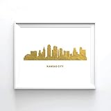 Kansas City Skyline Gold Foil...