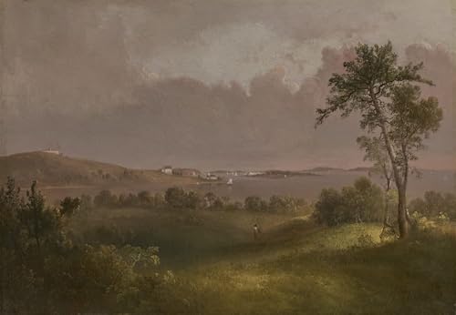 Art tableau vue sur le port de Boston par Doughty : impression sur toile haut de gamme