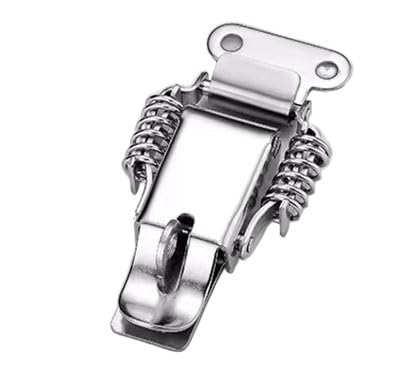 Kzhrqfgvmxb B Spring Toggle Latch Hasp,Catch Clamp Clip,2Pcs Duckmouth Uckle Hook Lock 304 Stainless Steel Loaded Draw Clasp (Color : A, Size 75Mm)(,75Mm)