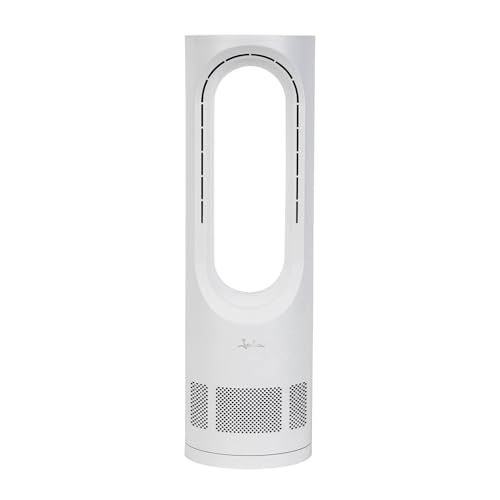 JATA JVSA3430 - Ventilador sin Aspas Compacto 15 W, Ventilador Silencioso con 5 Velocidades, Oscilación 60º, Temporizador 9 h, Panel Táctil LED, Bajo Consumo