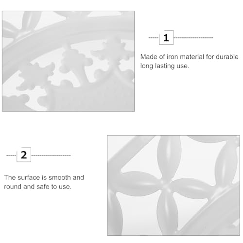 Support pour pot de fleurs en fer blanc style européen robuste set - 4
