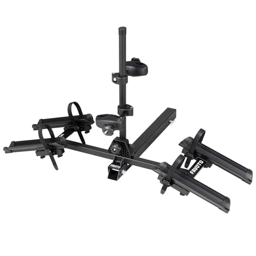 Favoto Hitch Bike Rack for 2 Bikes, 2' Receiver Car Bicycle Carrier for SUVs & Trucks, Heavy-Duty Hitch Mount Rack, 88 lbs Capacity, Fits Road & Mountain Bikes (Not for E-Bikes)